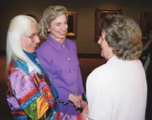 with hillary and mom